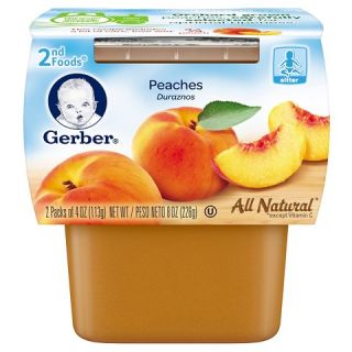 Gerber 2nd Foods Peaches, 4 Ounce, 2 Count