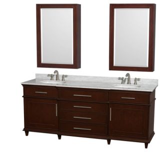 Berkeley 80 Double Bathroom Vanity Set with Mirror