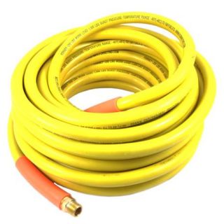 Forney 75436 Air Hose Yellow Rubber with 3/8 Inch Male NPT Fittings On Both Ends 3/8 Inch by 50 Feet