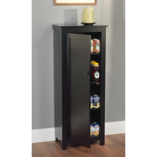 Simple Living Black 46 inch Tall Wood Food Storing Pantry  