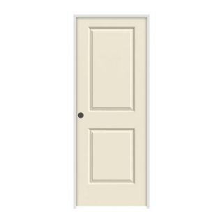 JELD WEN 30 in. x 80 in. Molded Smooth 2 Panel Square Primed White Solid Core Composite Single Prehung Interior Door THDJW136700056
