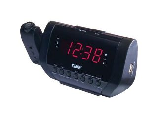 NAXA NRC 167 Projection Alarm Clock with USB Charger
