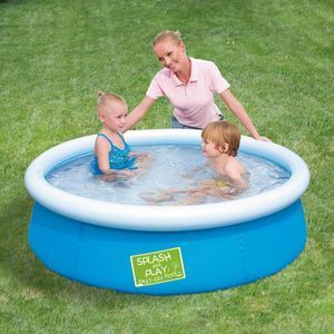 Blue Wave Splash & Play My First Fast Set Pool   5ft. Diam x 15in. Deep, 126 Gallons, Inflatable Upper Ring, Orange   NT5005OR