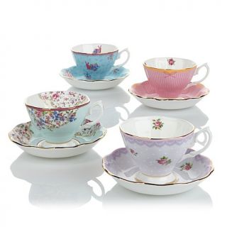 Royal Albert Candy Collection Cup and Saucer 8 piece Set   Candy Mix   8045422