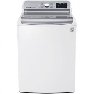 LG 5.7 Cu. Ft. Mega Capacity Top Load Washer with Turbowash Technology   White   7885105
