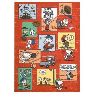 Peanuts Sports Fan Red 4 ft. x 6 ft. Area Rug 108050