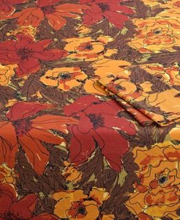Vera Harvest Table Linens, Festive Floral 52 x 70 Tablecloth