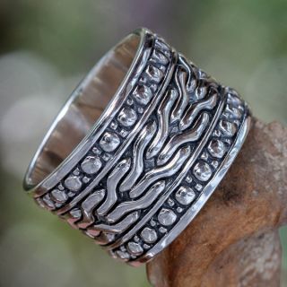 Sterling Silver Mens Love Testimonial Ring (Indonesia)