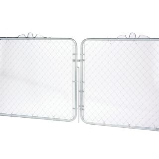 Galvanized Steel Chain Link Fence Gate (Common: 10 ft x 5 ft; Actual: 9.5 ft x 5 ft)