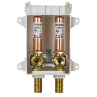 Sioux Chief Ox Box ABS Washing Machine Outlet Box with 1/2 in. x 3/4 in. Brass Female Sweat x MPT Mini Rester Water Hammer Arresters 696 2313MFPK4