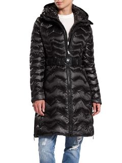 Dawn Levy Quilted down hooded jacket