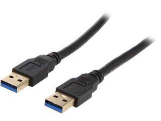 Coboc CY U3 AAMM 3 BK 3ft SuperSpeed 5Gbps USB 3.0  A Male to A Male Cable,Gold Plated,Black,M M