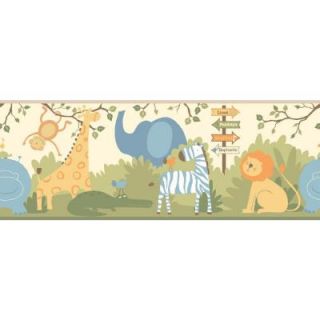 York Wallcoverings 9 in. A Day At the Zoo Border ZB3206BD