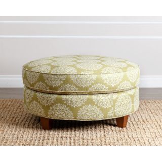 ABBYSON LIVING Conway Floral Moss Fabric Round Ottoman