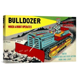 Bulldozer which a Robot Operates by Retrotrans Vintage Advertisement