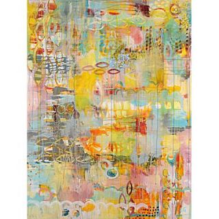 GreenBox Art Happiness Unfolds by Lesley Grainger Painting Print on Wrapped Canvas