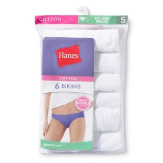 Hanes® Womens Briefs PP42WH 6 Pack (Colors May Vary)
