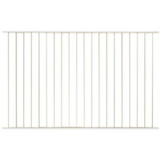 First Alert Premium Series 3 ft. H x 8 ft. W White Galvanized Steel 2 Rail Fence Panel F3GHDG92X32W