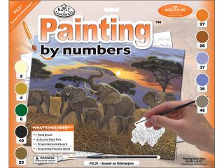 Junior Paint By Number Kit 15 1/4"X11 1/4" Sunset On Kilimanjaro