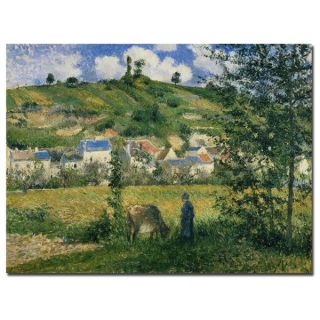 Camille Pissarro Landscape at Chaponval 1880 Canvas Art