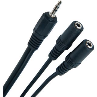 Link Depot 3.5mm Stereo Male to 2x 3.5mm Female, 6'