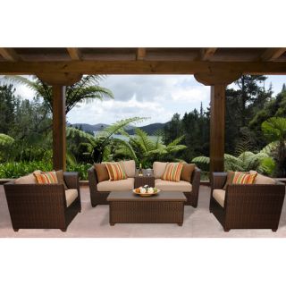 TK Classics Barbados 6 Piece Seating Group with Cushion