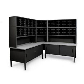 Marvel Office Furniture 120 Adjustable Slot Corner Literature Organizer with Cabinet