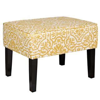 angelo:HOME Brighton Hill Modern Damask Golden Yellow and Cream Small