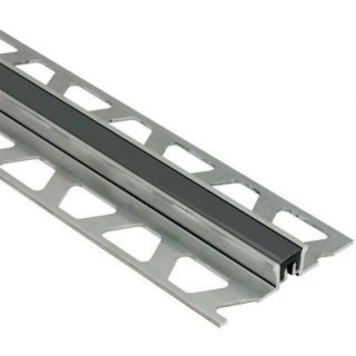 Schluter Dilex KSN Aluminum with Black Insert 7/16 in. x 8 ft. 2 1/2 in. Metal Movement Joint Tile Edging Trim AKSN110GS