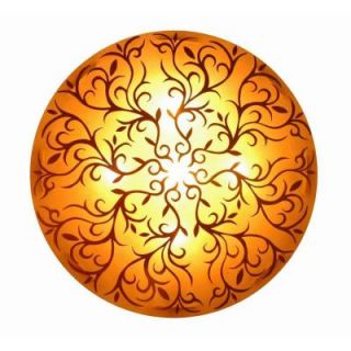 Jeffan Nancy 3 Light Amber Wall Sconce with Gold Handpainted Scroll Design LM 1686B