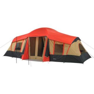 Ozark Trail 10 Person 3 Room Vacation Tent with Built In Mud Mat