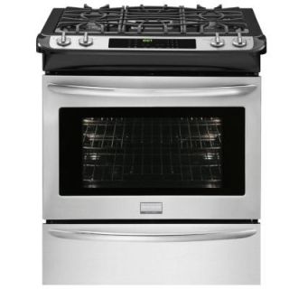 Frigidaire Gallery 4.6 cu. ft. Slide In Dual Fuel Range in Smudge Proof Stainless Steel FGDS3065PF