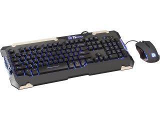 Tt eSPORTS Commander Gaming Keyboard and Mouse Bundle   Blue LED   Gaming Keyboards