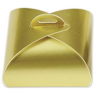 Paper 1.63H x 3W x 3L Solid Truffle Tote, Gold, 50/Pack