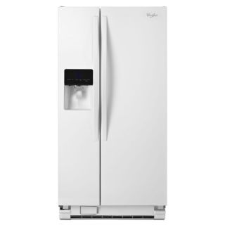 Whirlpool 21.3 cu ft Side by Side Refrigerator with Single Ice Maker (White)