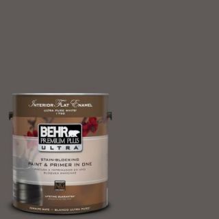 BEHR Premium Plus Ultra 1 gal. #PPU18 19 Intellectual Flat Enamel Interior Paint 175301