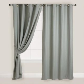 Slate Gray Parker Grommet Top Curtains, Set of 2