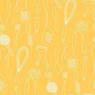 York Wallcoverings 56 sq. ft. Kitchen Contours Silhouettes Wallpaper KB8595