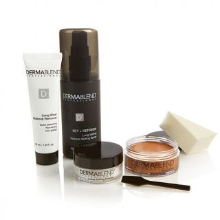 Dermablend Cover Creme Kit with Setting Spray   Olive Brown   8088172