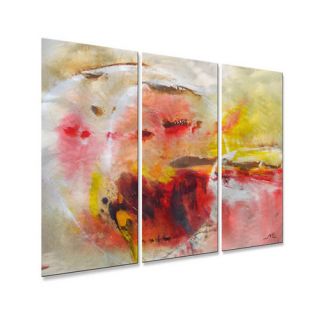 Casual Warmth by Mary Lea Bradley 3 Piece Original Painting on Metal