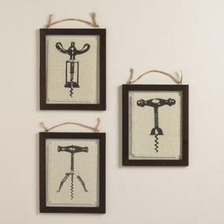 Corkscrew Linen Wall Art by Brittany McCurdy, Set of 3