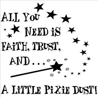 All You Need Is Faith, Trust, And A Little Pixie Dust Vinyl Wall Art