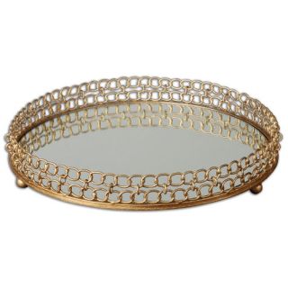 Uttermost Dipali Mirrored Round Serving Tray