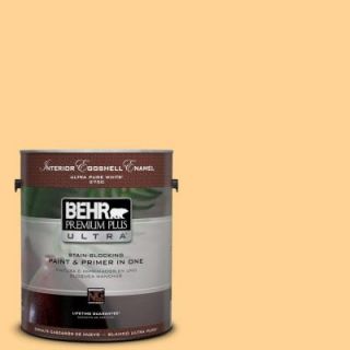 BEHR Premium Plus Ultra 1 gal. #300B 4 Sunporch Semi Gloss Enamel Interior Paint 375401