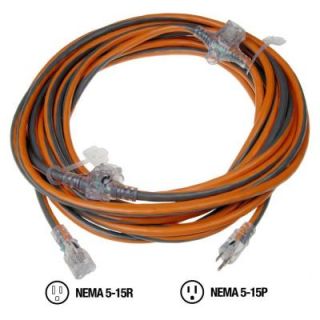 RIDGID 50 ft. 14/3 3 Outlet In Line Extension Cord 614 14336BB