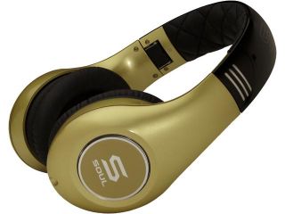 Soul by Ludacris Black/Gold SL300GGC 3.5mm Connector Circumaural Elite Hi Definition Noise Canceling Headphone   Gold and Gold w/Apple Controller Canada Only
