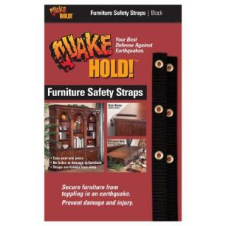 QuakeHOLD! Black Nylon Furniture Safety Strap 4160