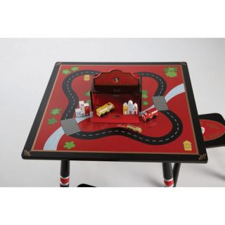Levels of Discovery Firefighter Kids 3 Piece Table and Stool Set