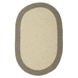 Colonial Mills Panama Jack Gather Oval Cream/Beige/Almond Border Braided Wool Area Rug (Common: 6 Ft x 9 Ft; Actual: 72 in x 108 in)