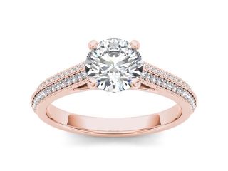 14k Rose Gold 1 1/4ct TDW Diamond Solitaire Engagement Ring (H I, I2)